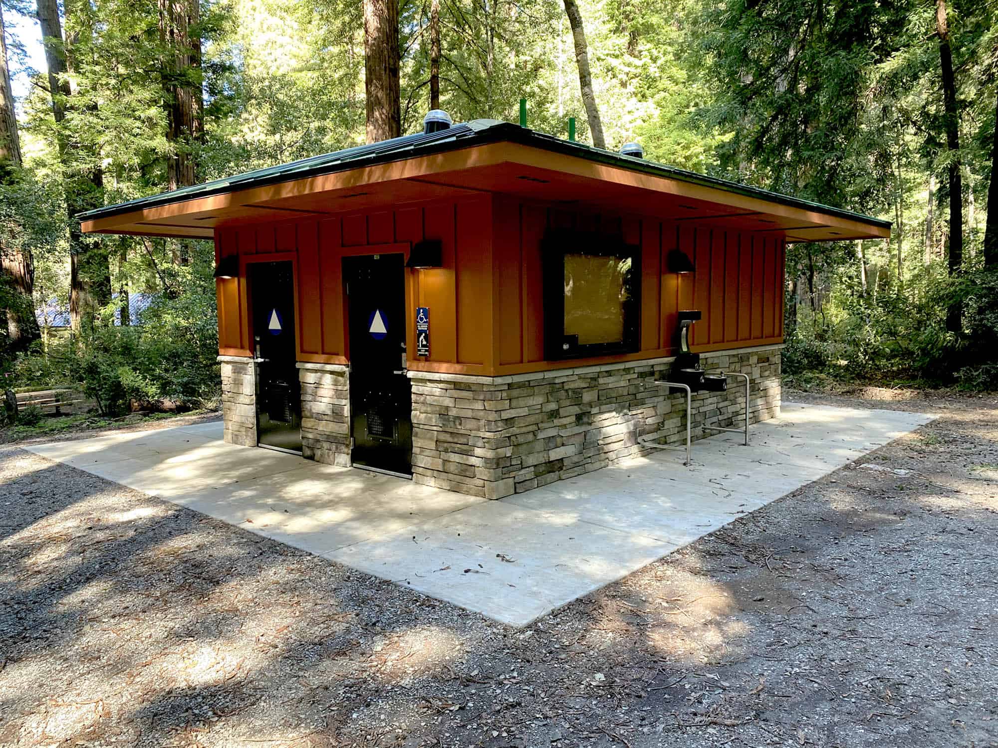 Memorial-County-Park-Restrooms-Bulletin-board Custom Restroom with Bulletin Board and Drinking Fountains
