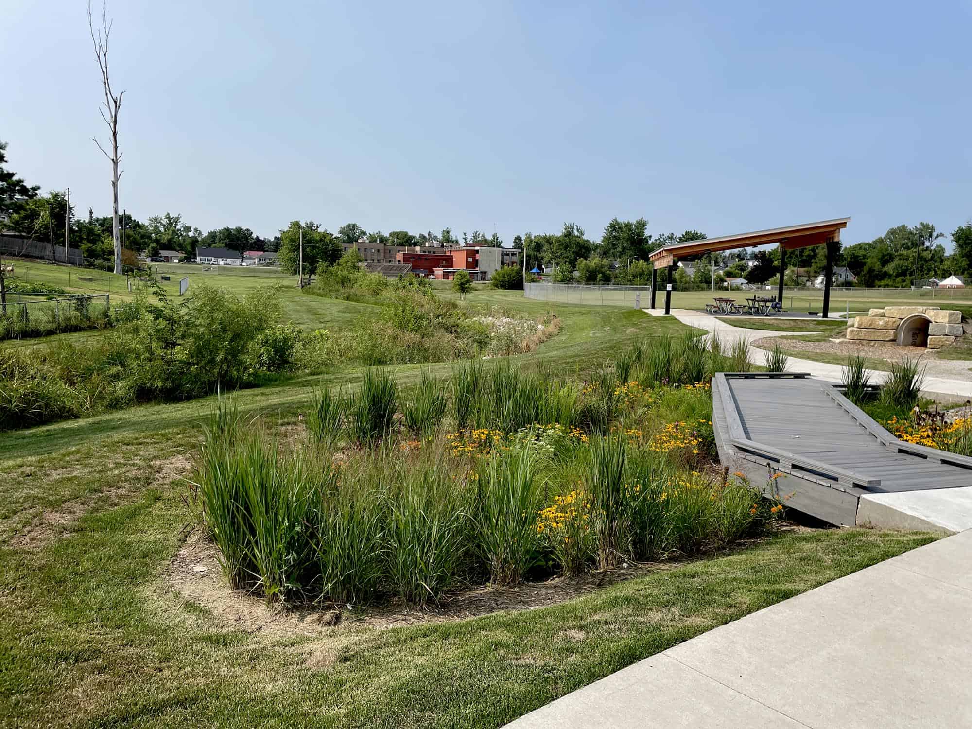 Large Lumber and Steel Pavilion at Sports Park and Nature Trail