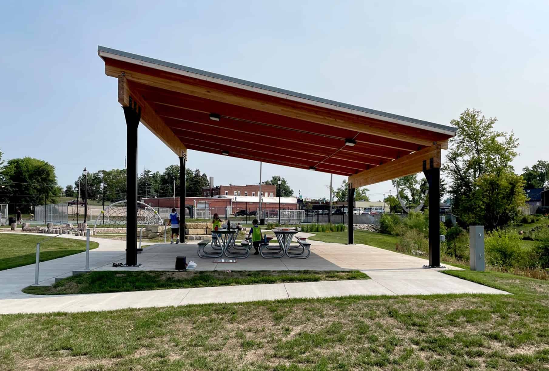 Picnic Shelter with single slope design