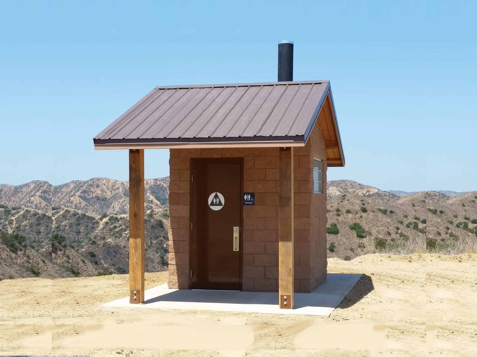 Single Unisex Restroom Building with Covered Entrance