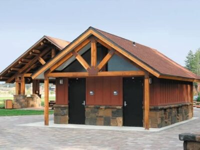 Medium Restroom with Matching Pavilion