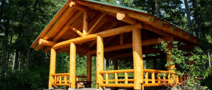 Small Log Pavilions