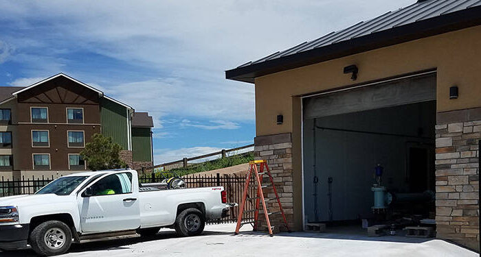 Booster Station in Control Building with Stone Exterior Package