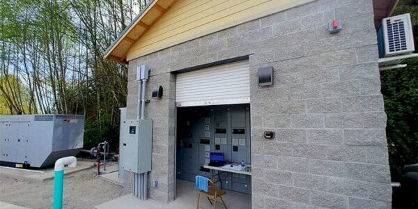 Wastewater pump station MCC Control Building