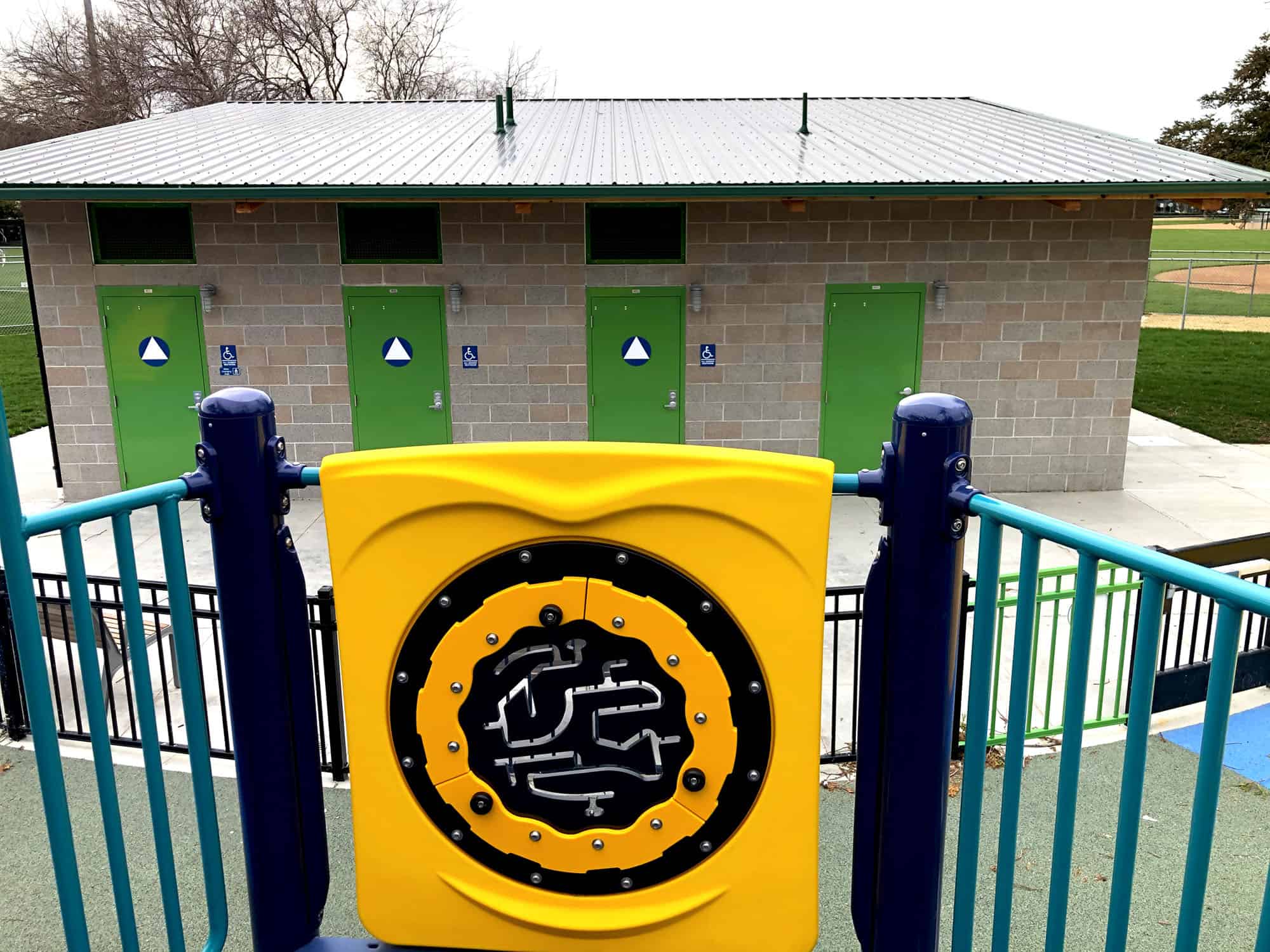 Multiple Unisex Restrooms for Inclusive Playground