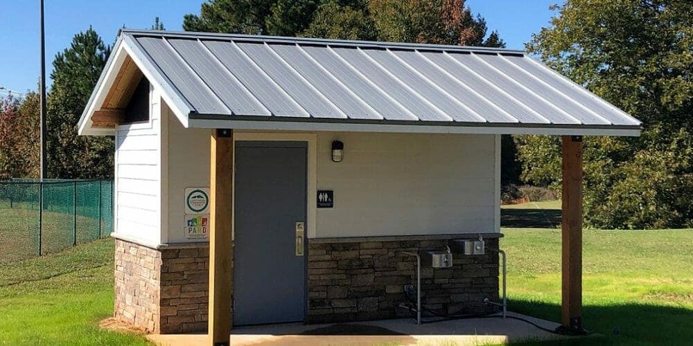 Covered Entrance on Single Unisex Bathroom