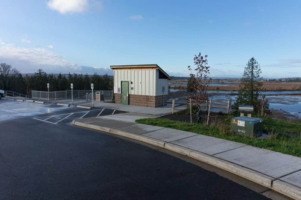 board and batten exterior on restroom