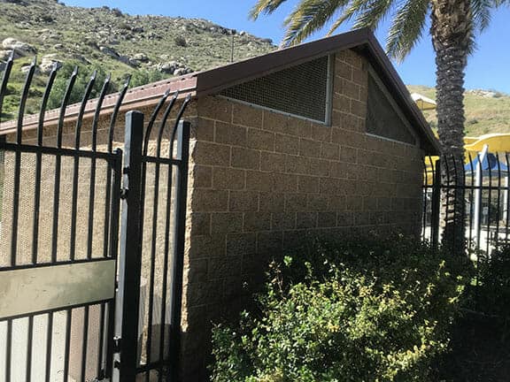 concrete interior for warming shelter