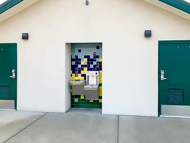 Water Refill Station at restrooms in Luckett Field