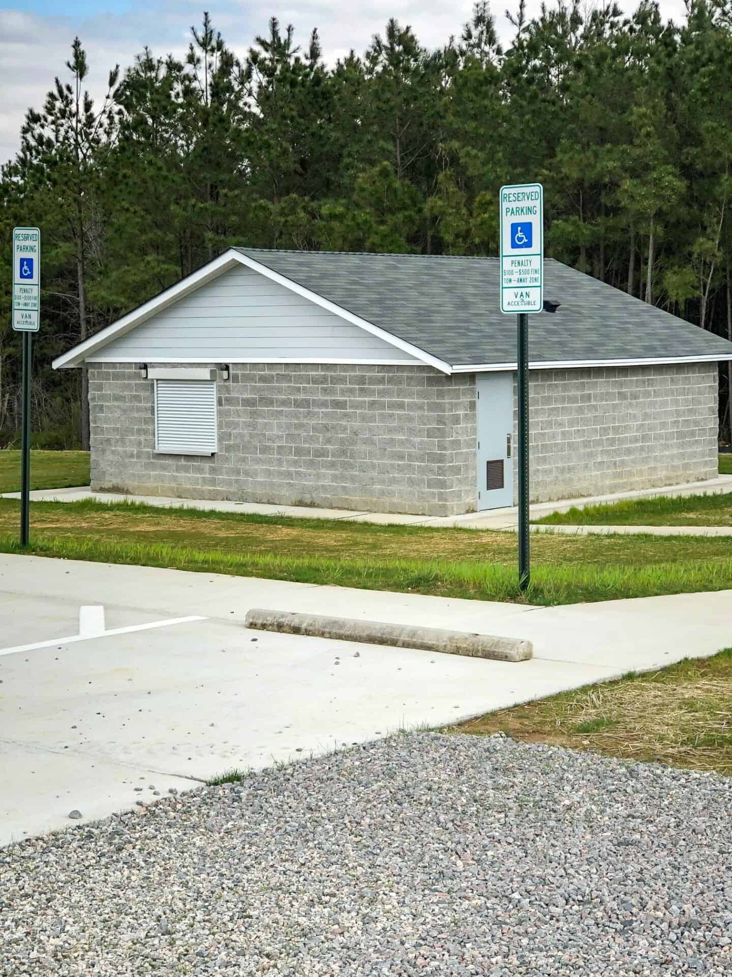 concrete interior for warming shelter