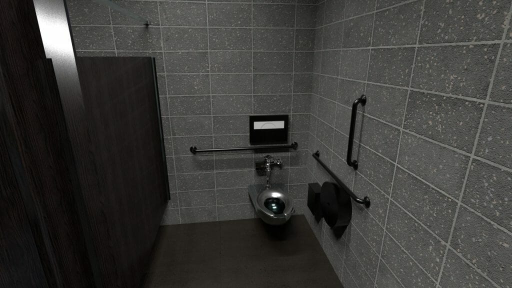 Mountain Modern Design restroom stall