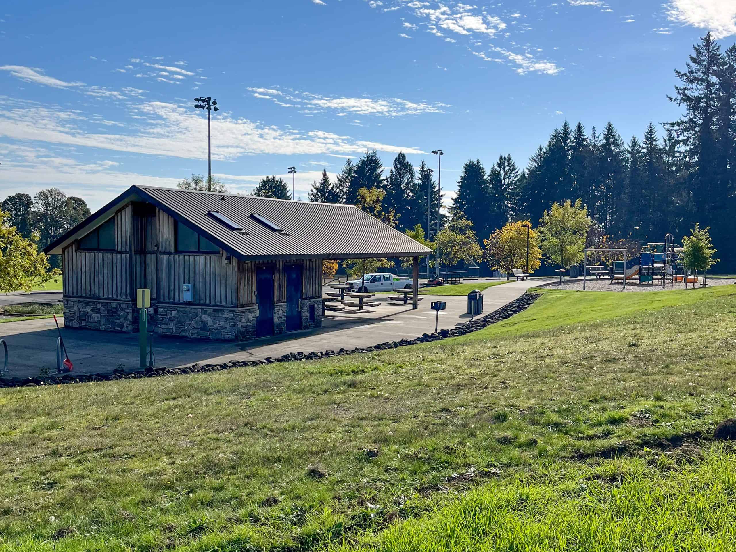Restroom-Concession Building with Large Covered Area
