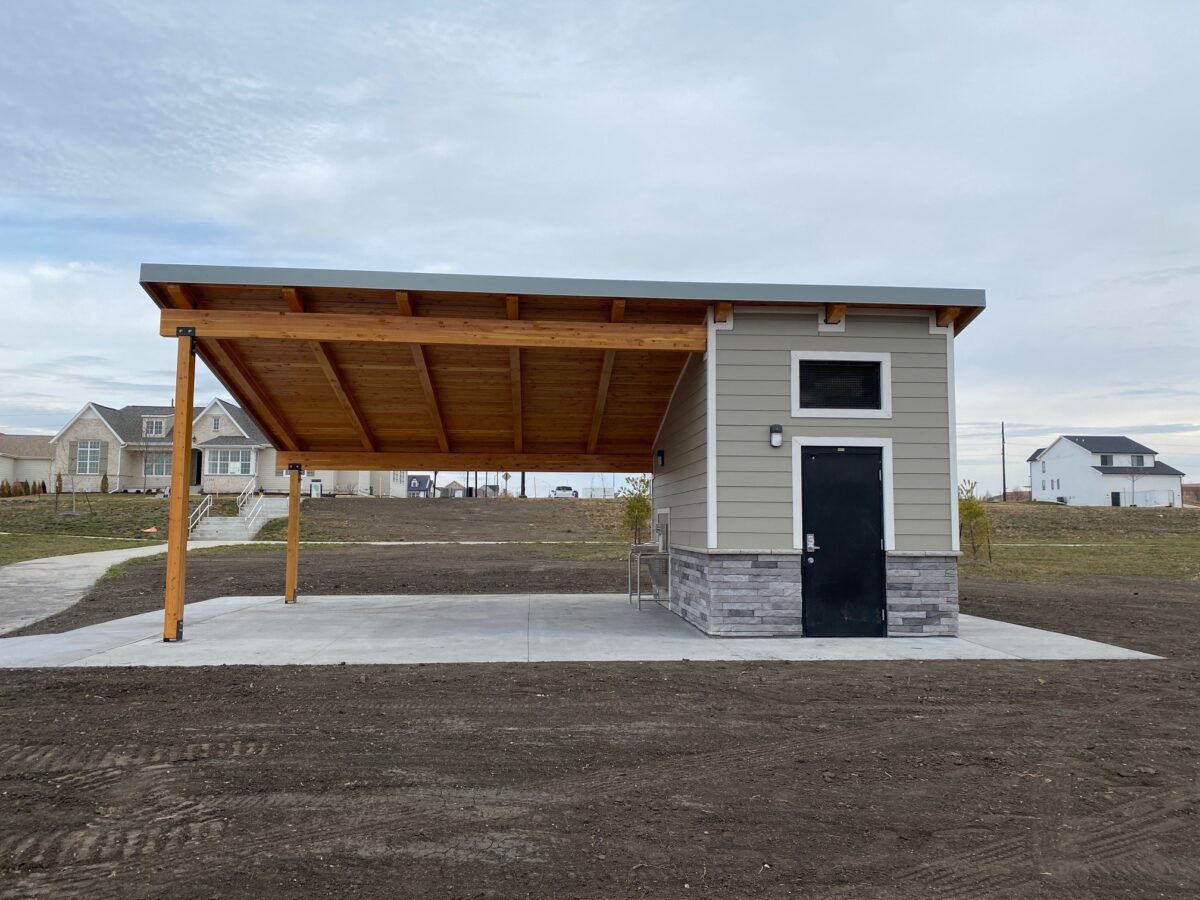 ADA unisex restroom with shelter