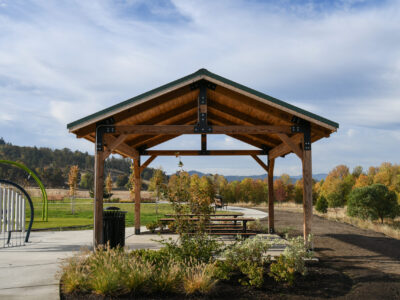 Turnkey Restroom and Pavilions for Ford’s Pond in Sutherlin, OR
