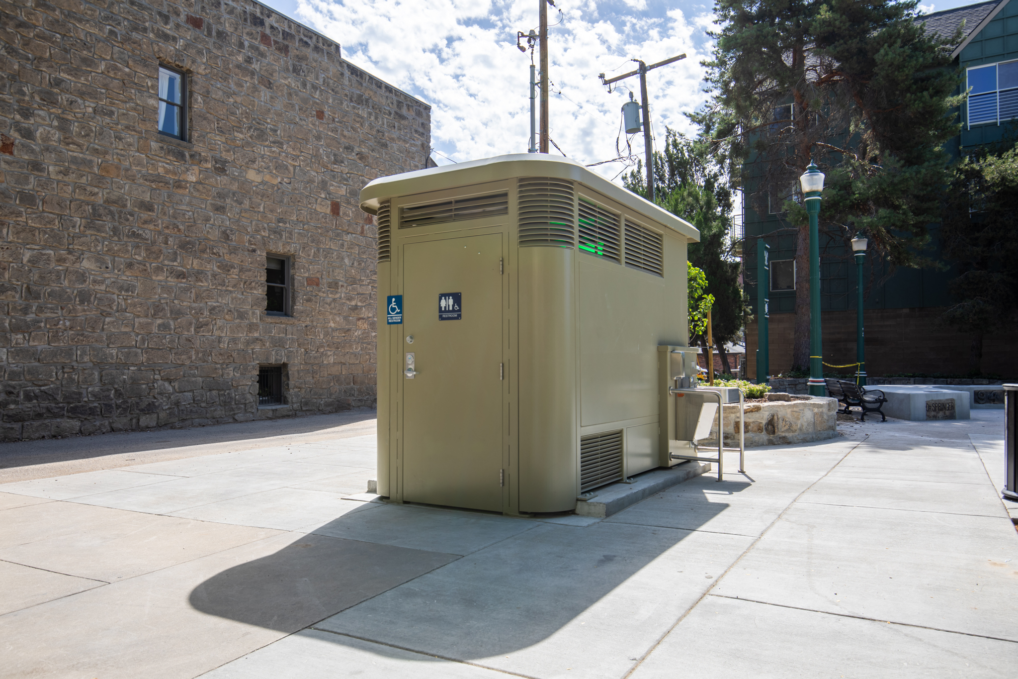 Boise, Idaho Urban Park Sidewalk Restroom