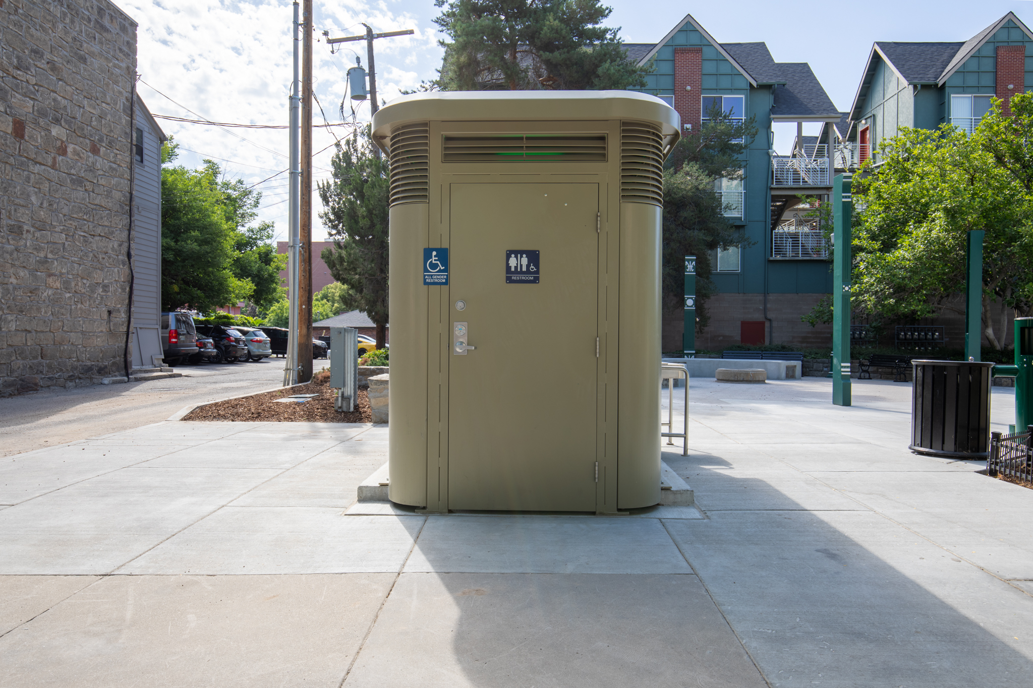 Boise, Idaho Urban Park Sidewalk Restroom