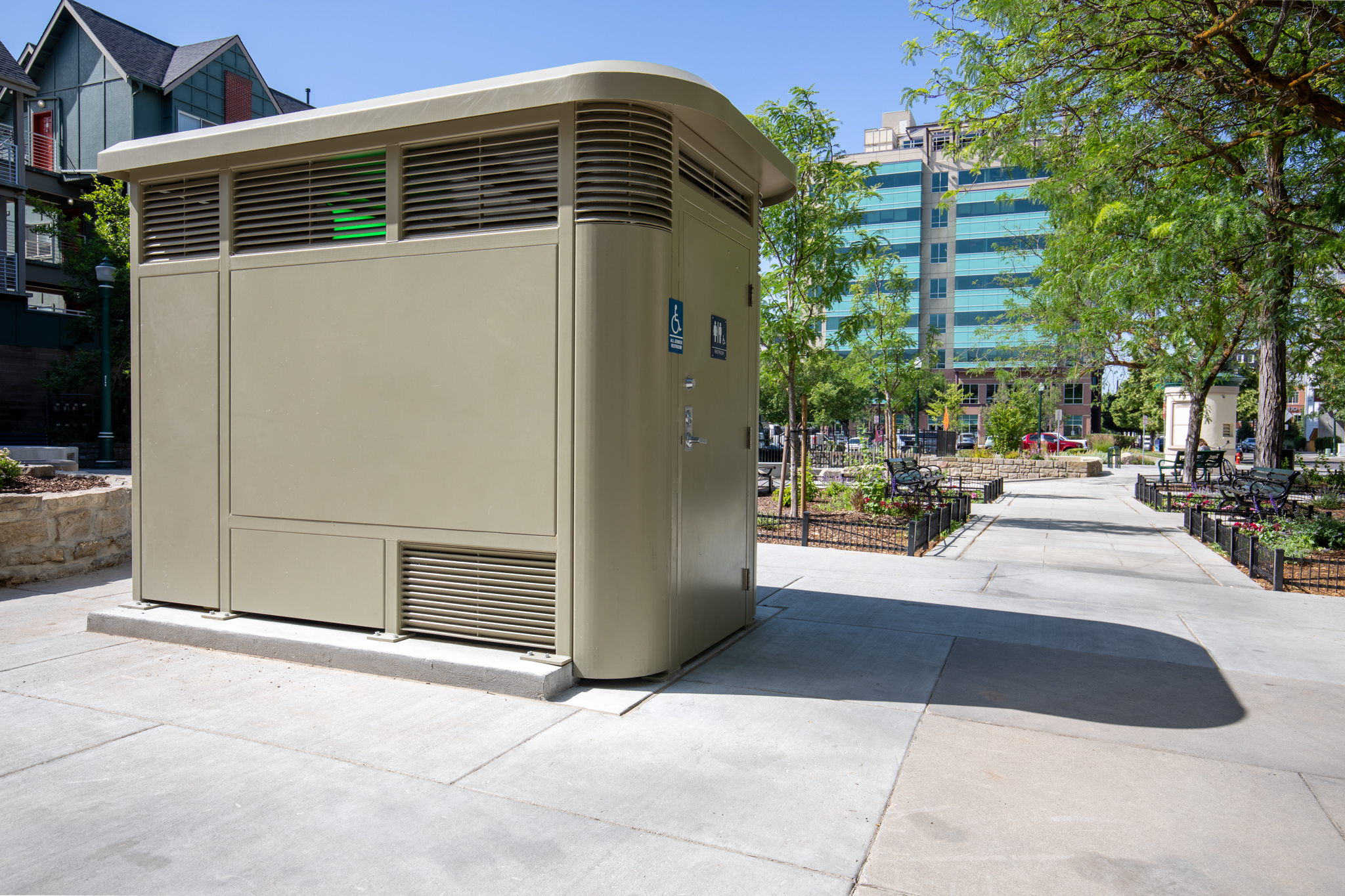 Boise, Idaho Urban Park Sidewalk Restroom