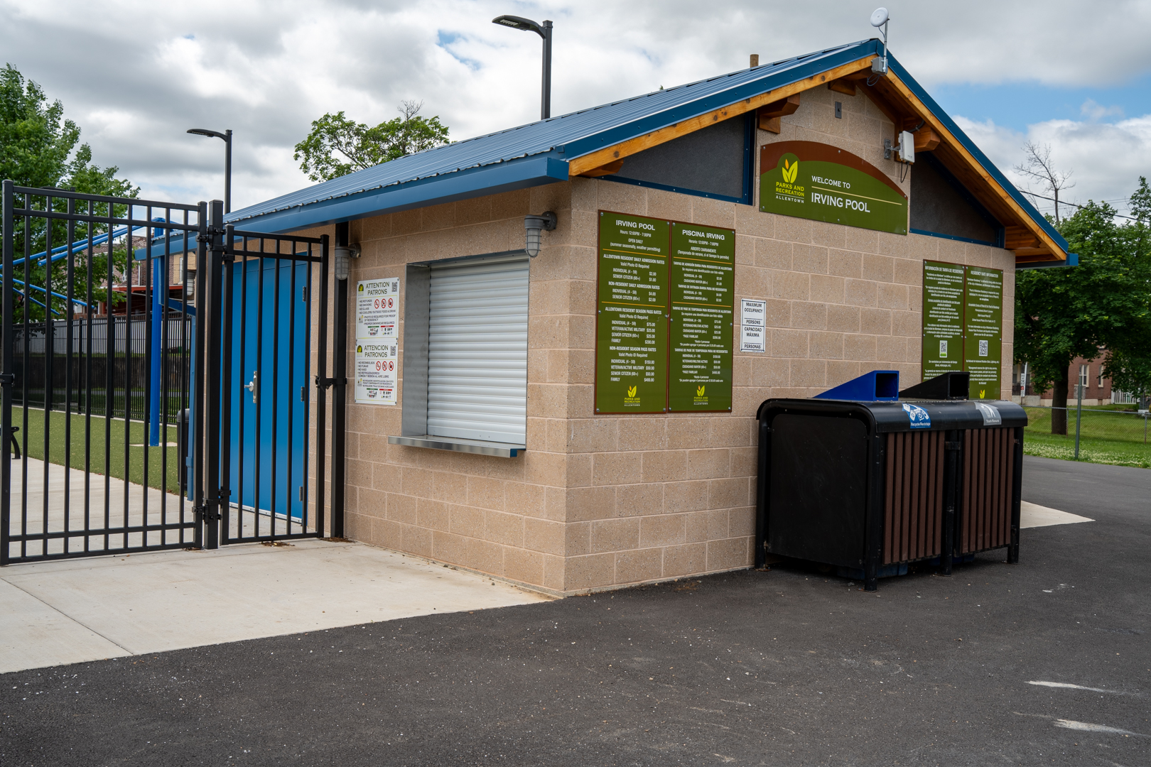 Allentown, Pennsylvania Pool Restroom Building and Admissions Office