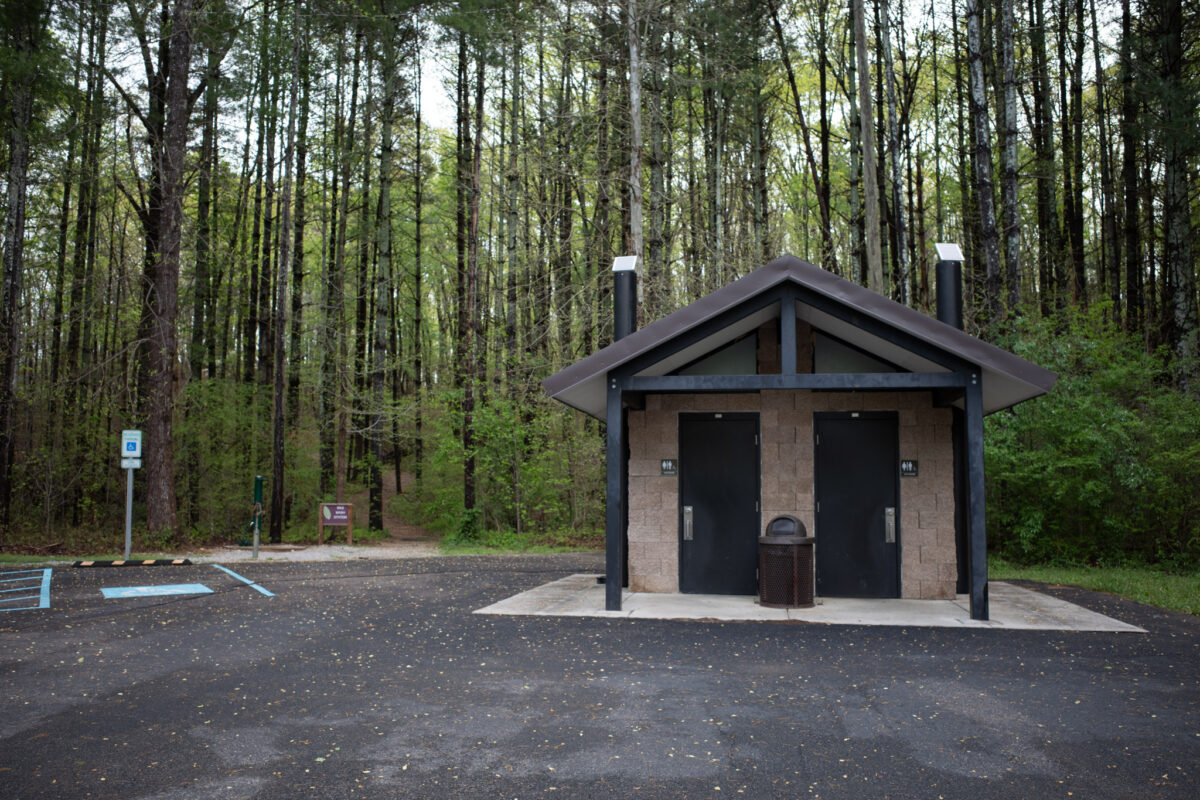 double vault restroom building in tennessee