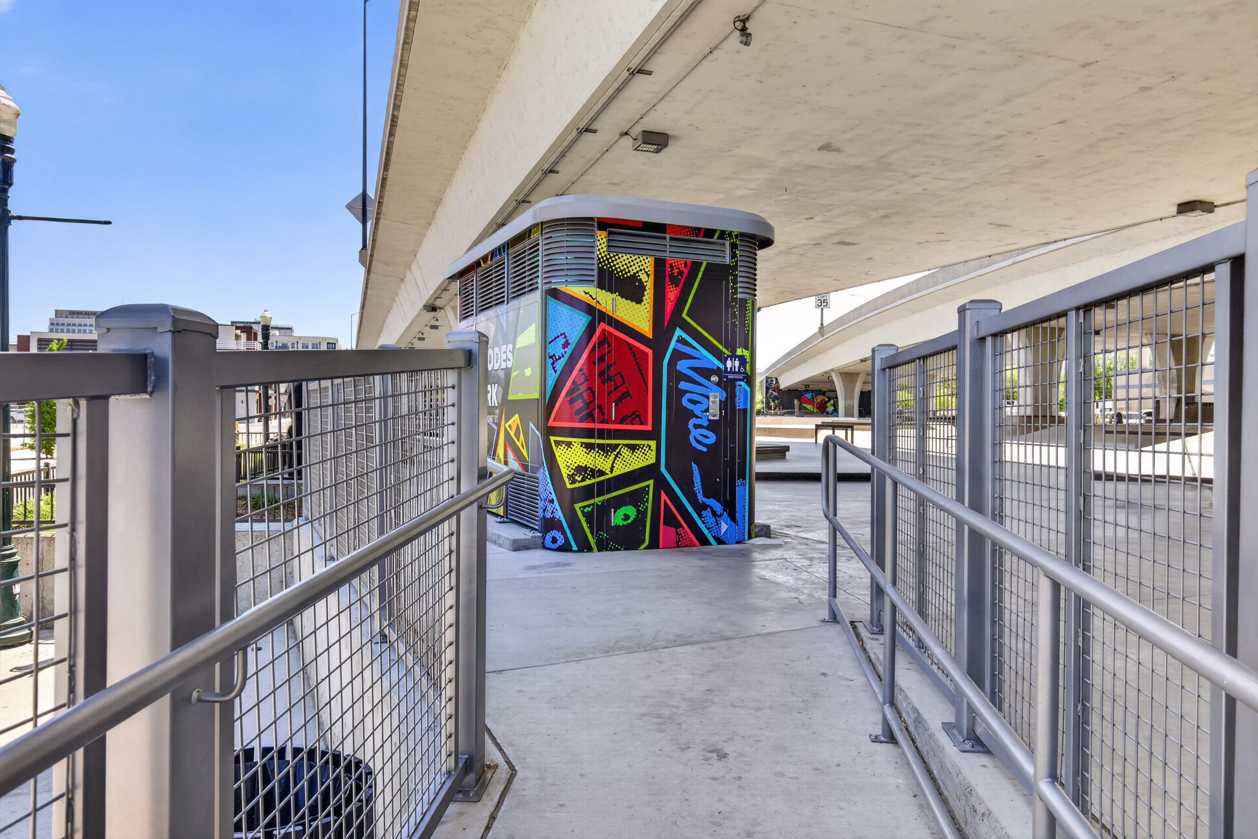 Small Accessible Sidewalk Bathroom for Urban Settings
