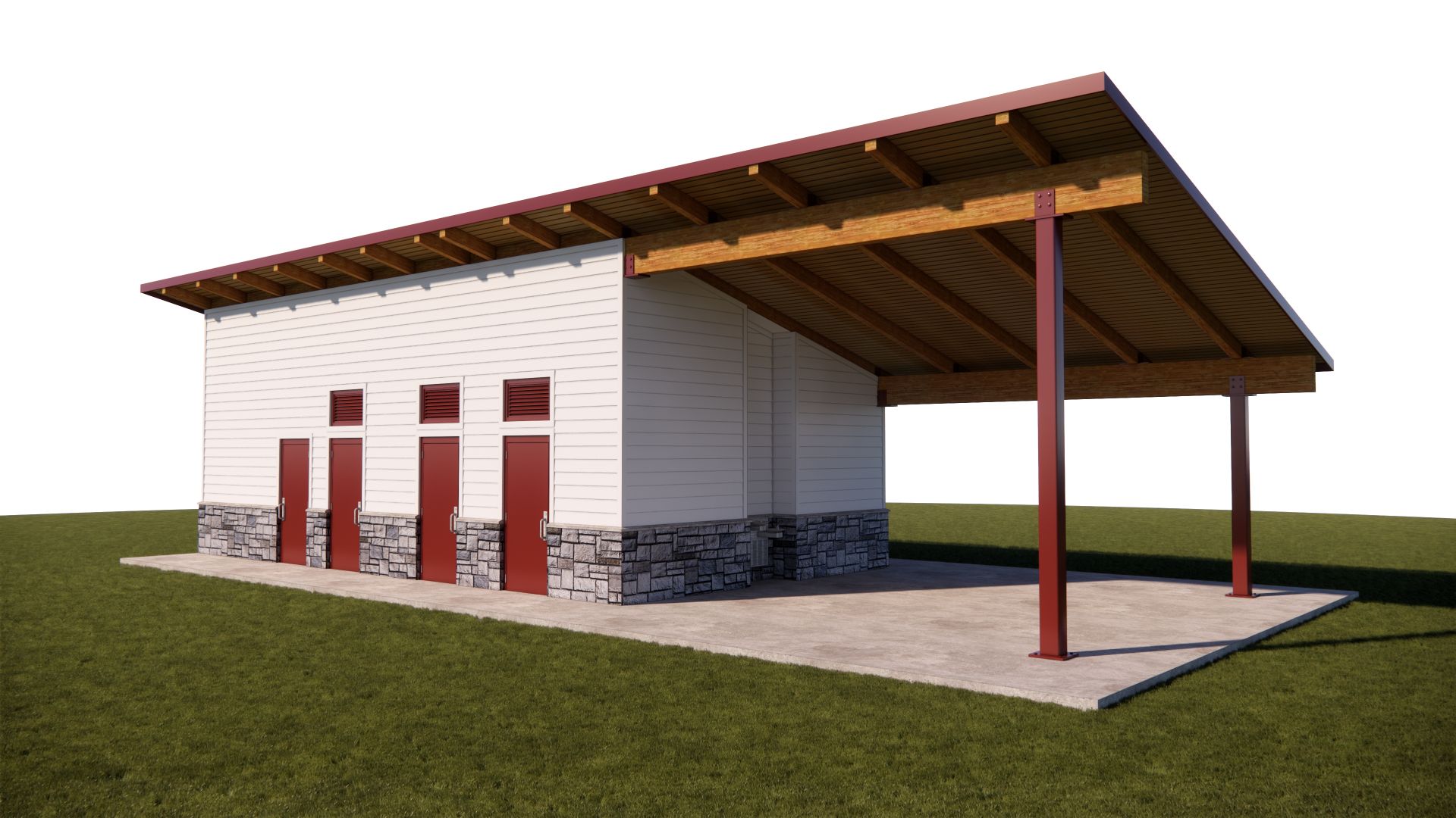 park restroom and pavilion