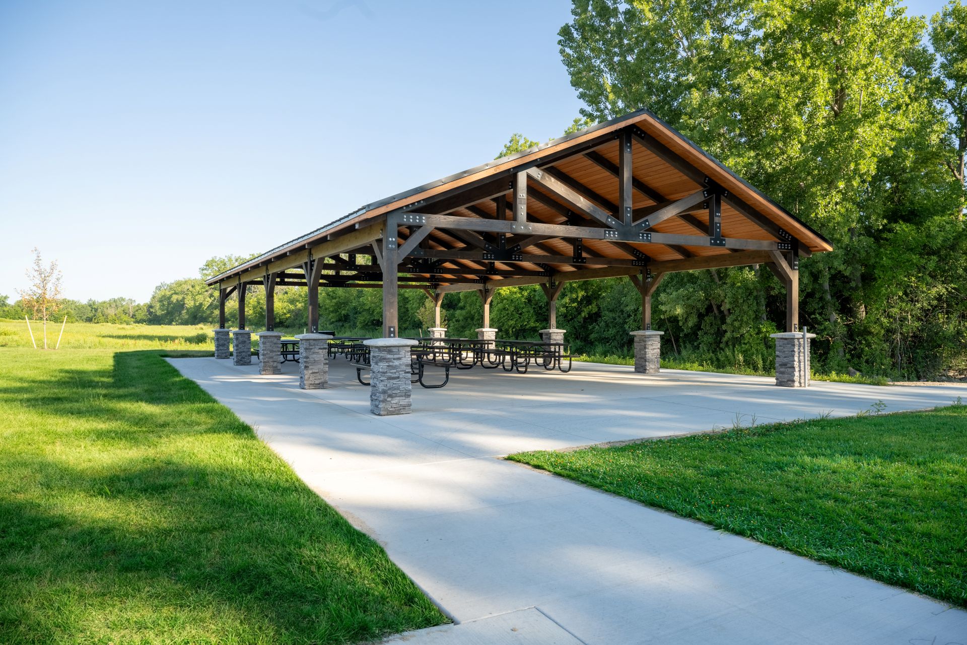 Extra Large Dimensional Lumber Pavilion for Venues, Parks or Campgrounds