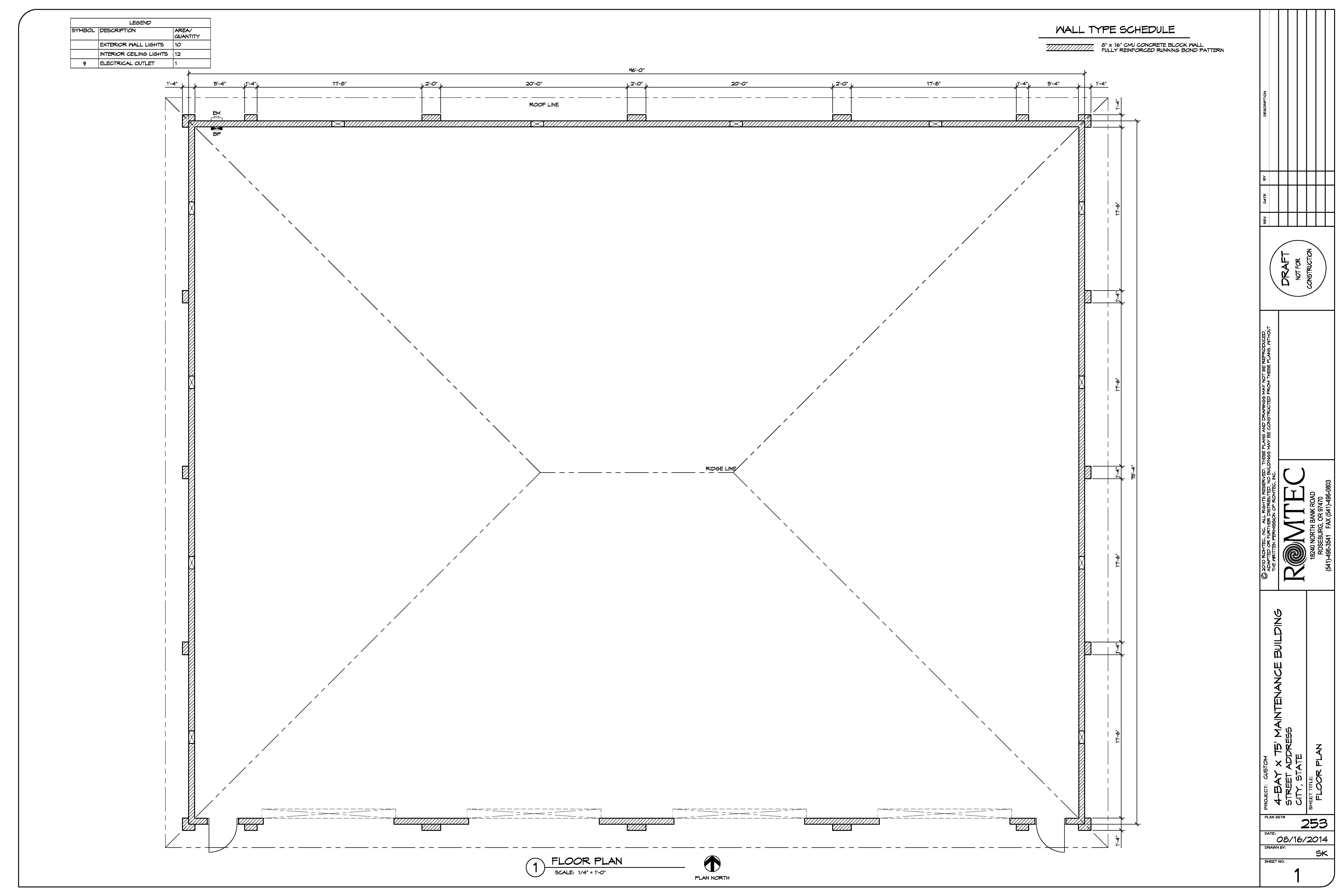 Large Vehicle Maintenance Building for Fire Station or Commercial Vehicles