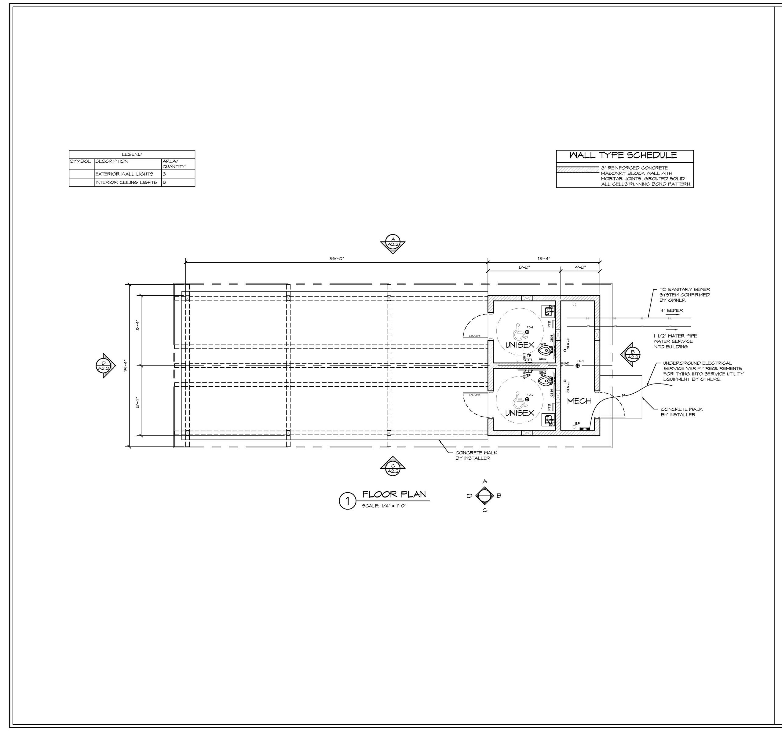restroom pavilion building