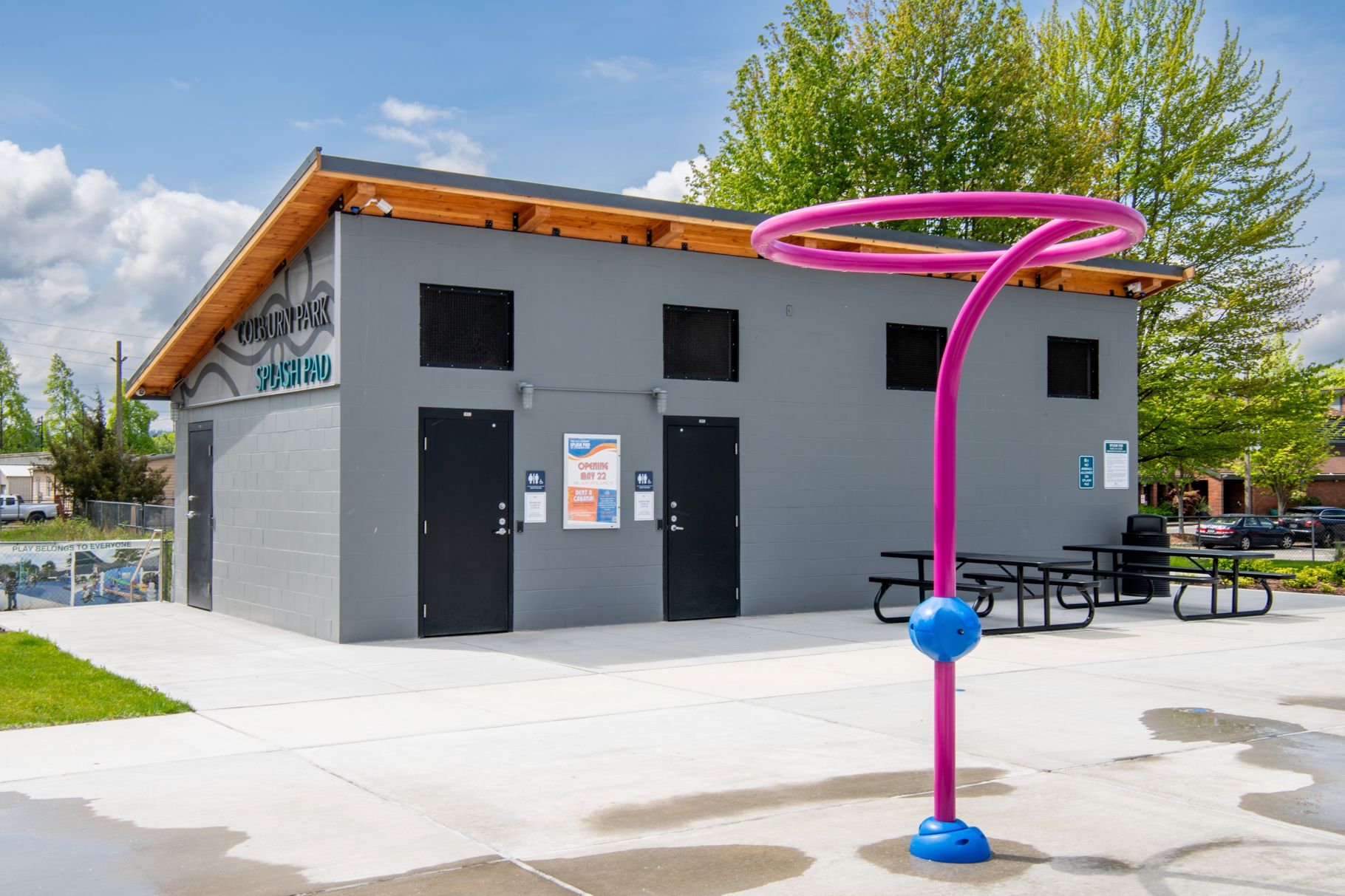 splash pad support building