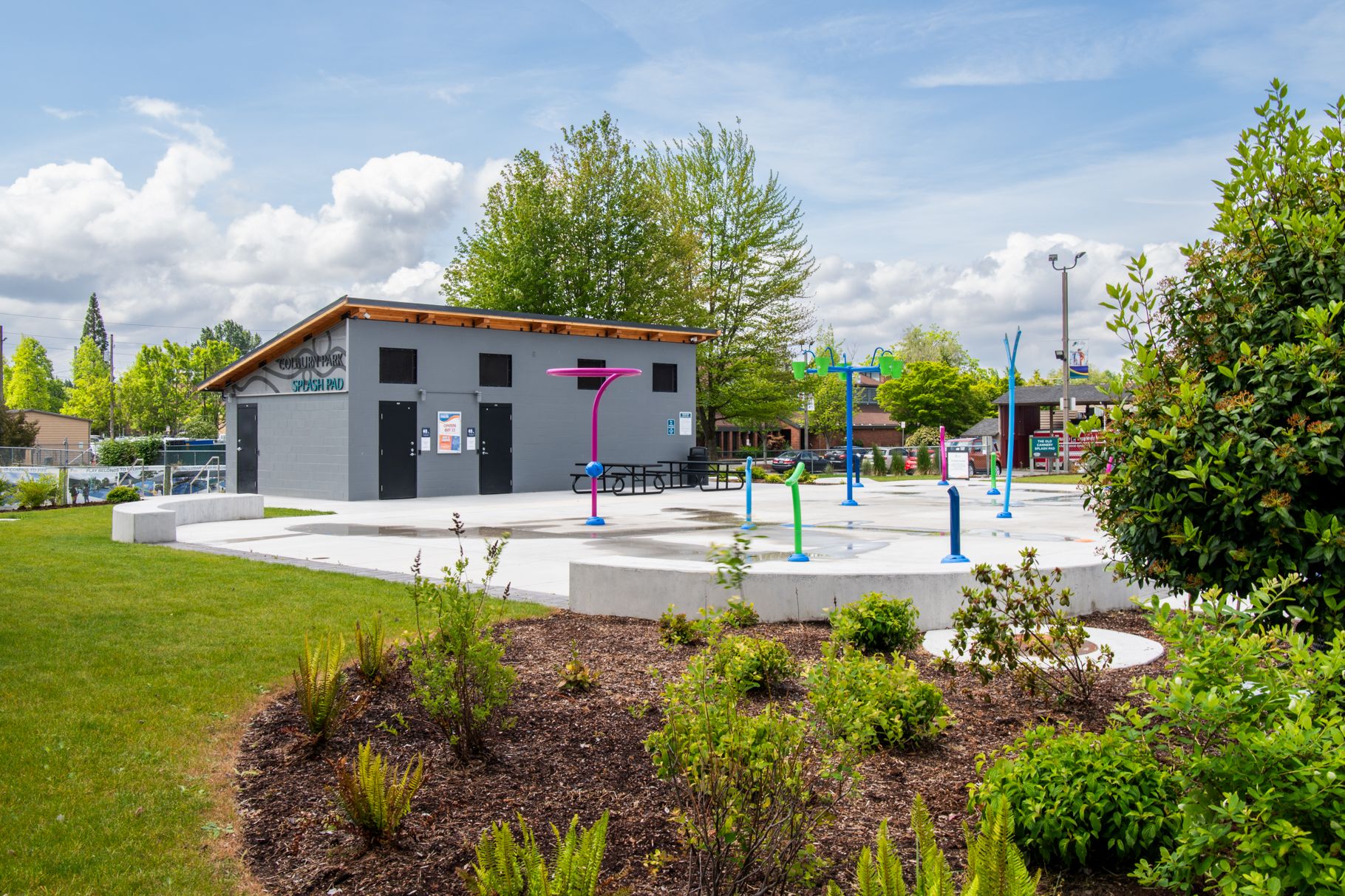 splash pad pump building