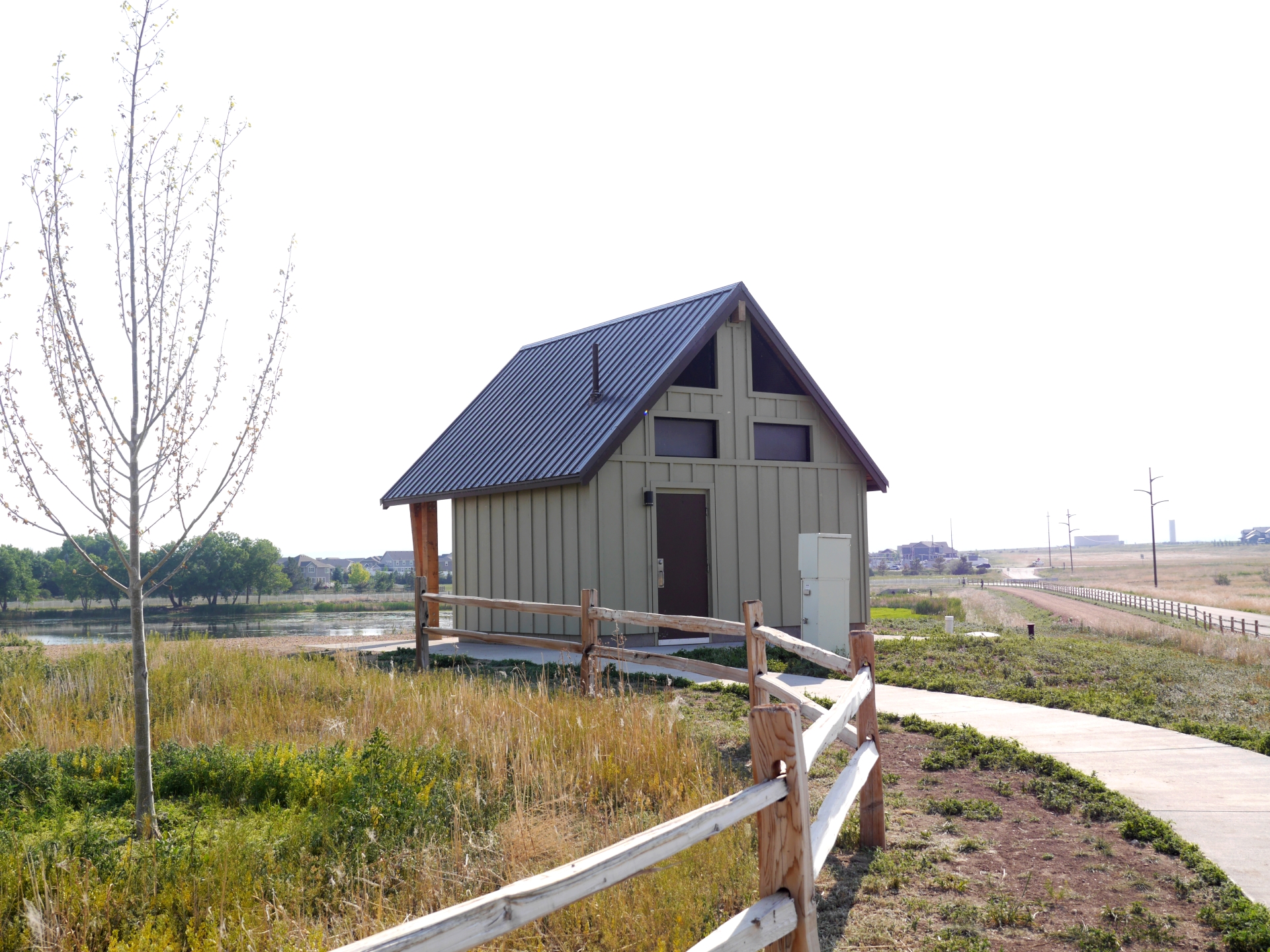 Backside of restroom at Berthoud Reservoir